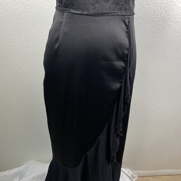 CDC Signature Collection Dress Black Sz 5 Babydoll Halter Ruffle Whimsigoth Prom - Picture 7 of 16